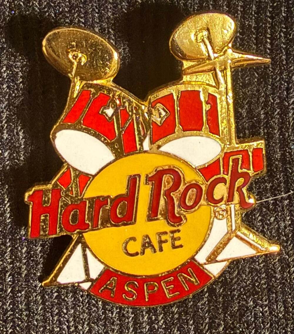 Hard Rock Cafe Aspen Red Drum Set Lapel Pin